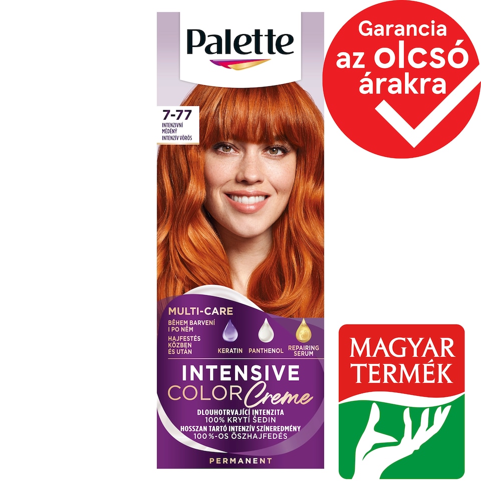 Palette Intensive Color Creme hajfesték 7-77 Intenzív vörös  1. kép
