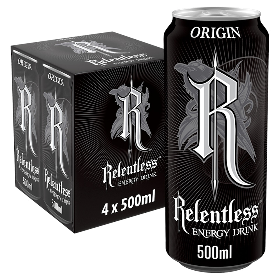 image 1 of Relentless Origin Energy Drink 4x500ml