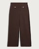 image 4 of F&F Cotton Rich Boucle Textured Wide Leg Trousers in Chocolate