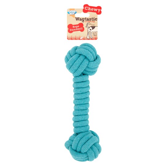Wagtastic Toy Rope Dumbell Dog Toy Tesco Groceries