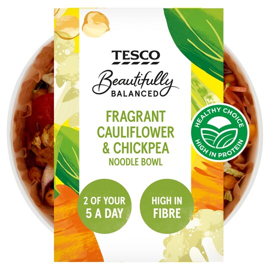 Tesco Beautifully Balanced Cauliflower & Chickpea Noodle Bowl 380G