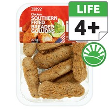 Tesco Southern Fried Breaded Chicken Goujons 275G