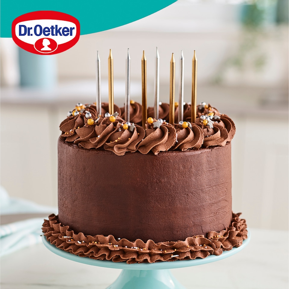 image 1 of Dr Oetker 12 Metallic Birthday Candles