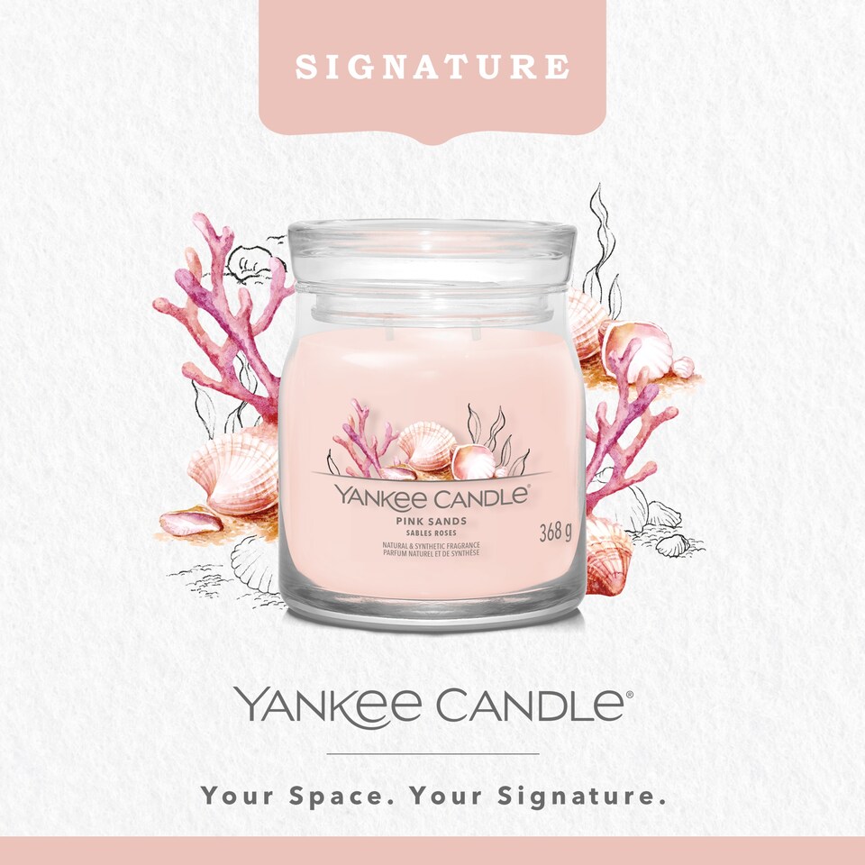 image 1 of Yankee Candle Signature Pink Sands Medium Jar Candle 368g