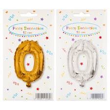Decorata Party fólia léggömb 0-ás szám partidísz 85 cm