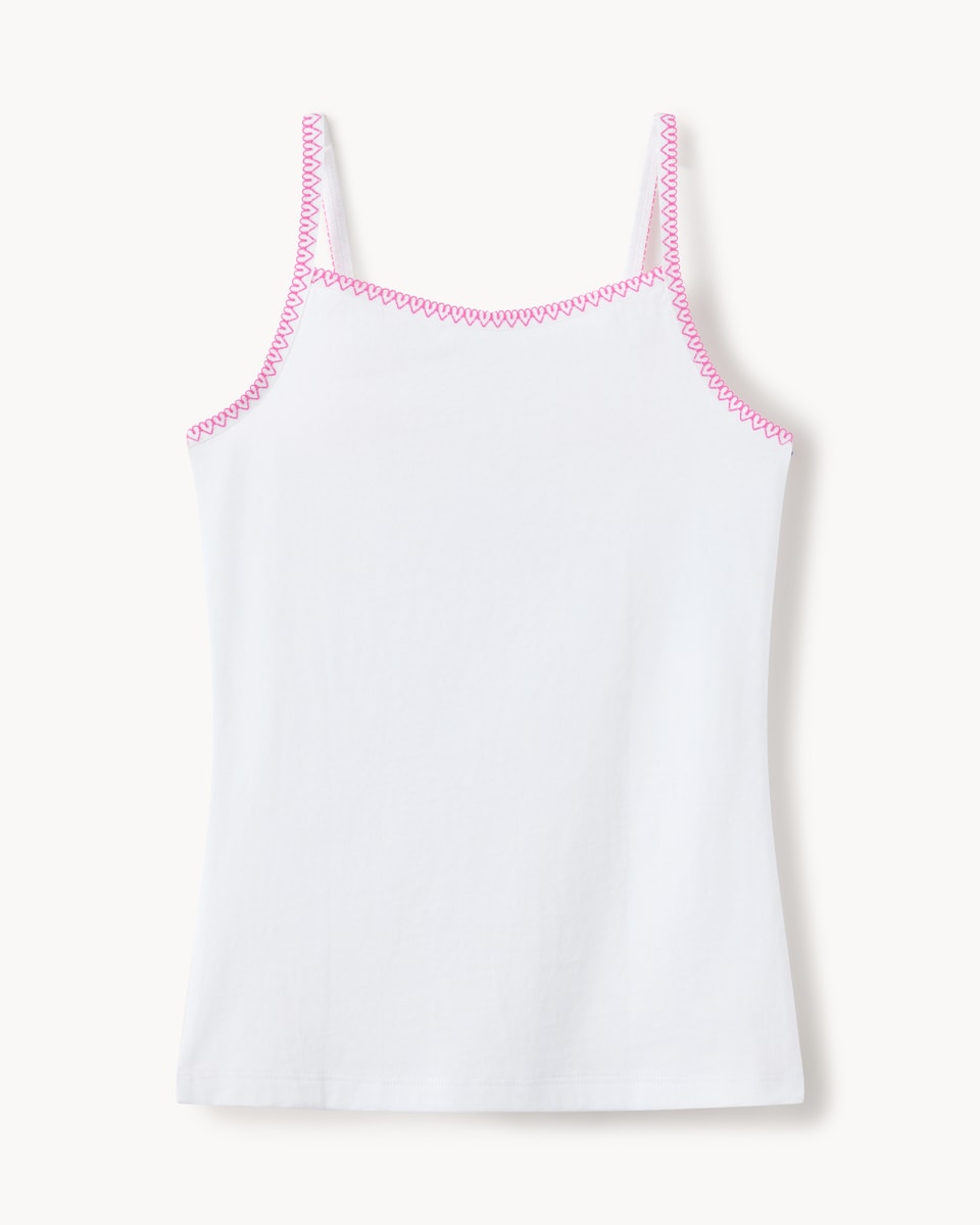 image 1 of F&F Girls 3-Pack Pure Cotton Cami Vests in White