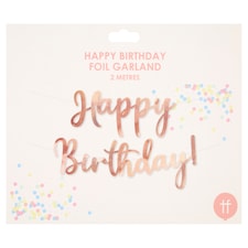 Pink/Gold Happy Birthday Foil Garland