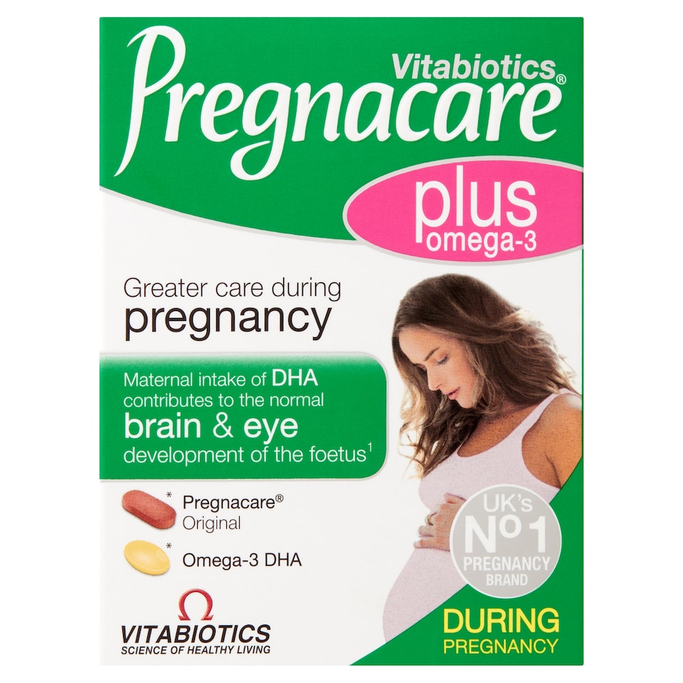 Vitabiotics Pregnacare Plus Prenatal Vitamin & Omega-3 Capsules 60s