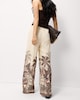image 3 of The F&F Edit Leaf Print Wide Leg Trousers in Multi Red
