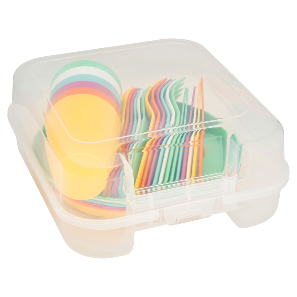 tesco 6 person rainbow picnic set