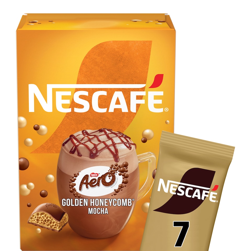 image 1 of Nescafe Aero Golden Honeycomb Mocha Coffee 7X19g