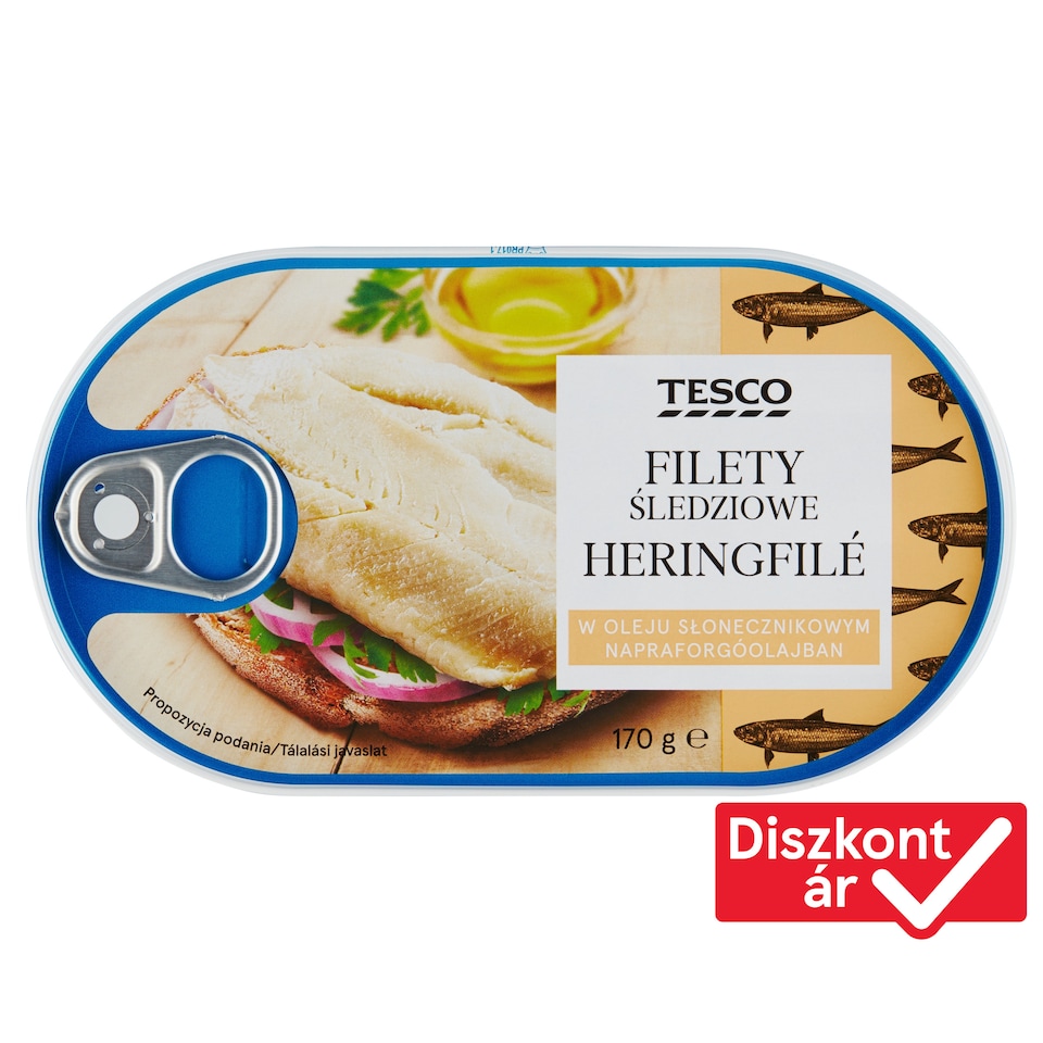 Tesco Herring Fillet in Sunflower Oil 170 g