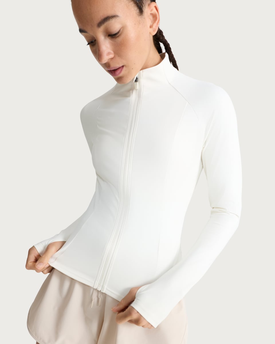 image 1 of F&F Active EVERYHOUR Zip Up Jacket in Cream