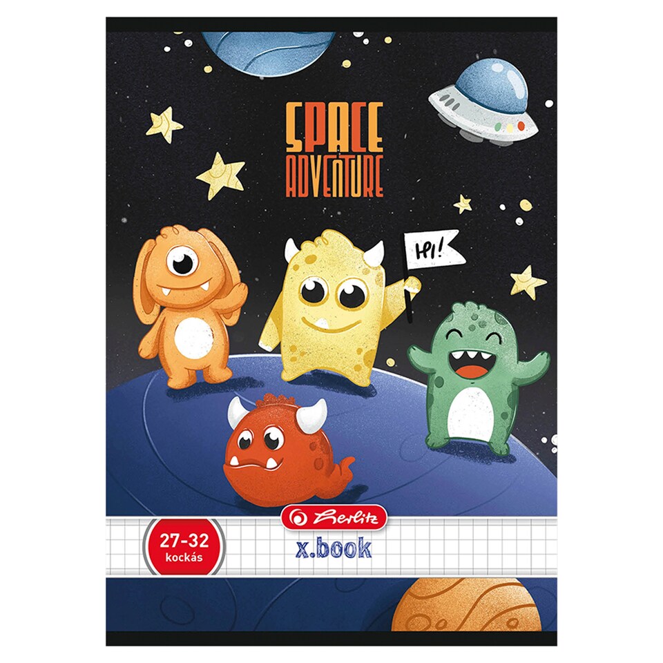 Herlitz x.book Space Adventure A5 kockás füzet 27/32