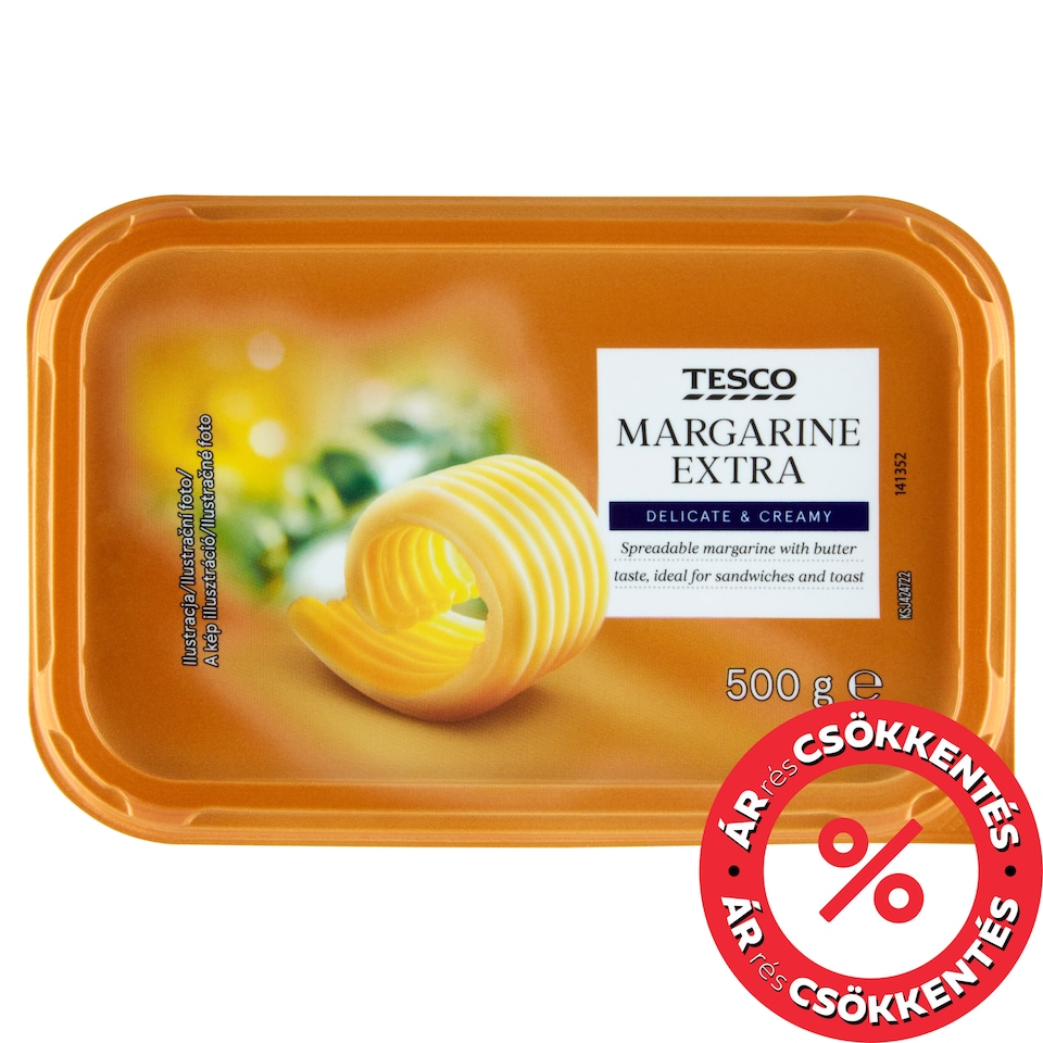 Tesco Margarine Extra Semi-Fat Margarine 500 g