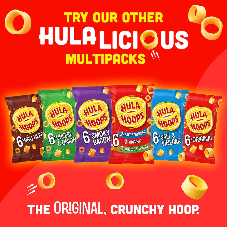image 1 of Hula Hoops Cheese & Onion Multipack Crisps 6x24g