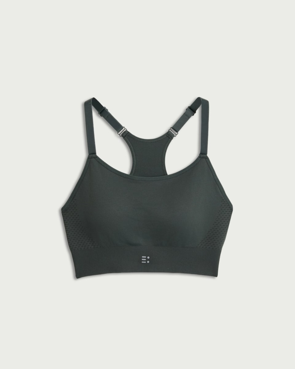 image 1 of F&F Active Seamfree Medium Support Sports Bra in Grey