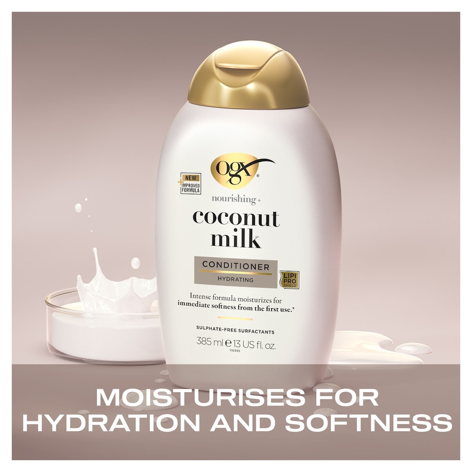 image 1 of OGX Coconut Milk Conditioner for Dry and Damaged Hair 385ml