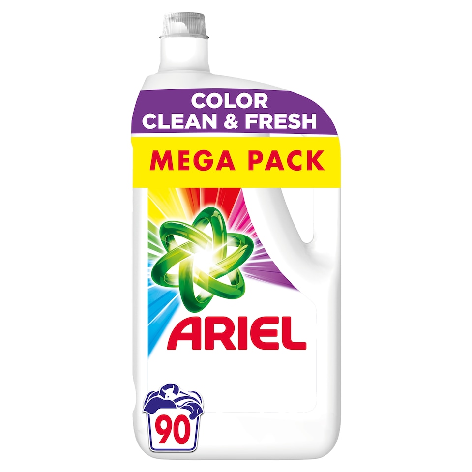 Ariel Folyékony Mosószer 4.5l, 90 Mosáshoz, Color Clean & Fresh