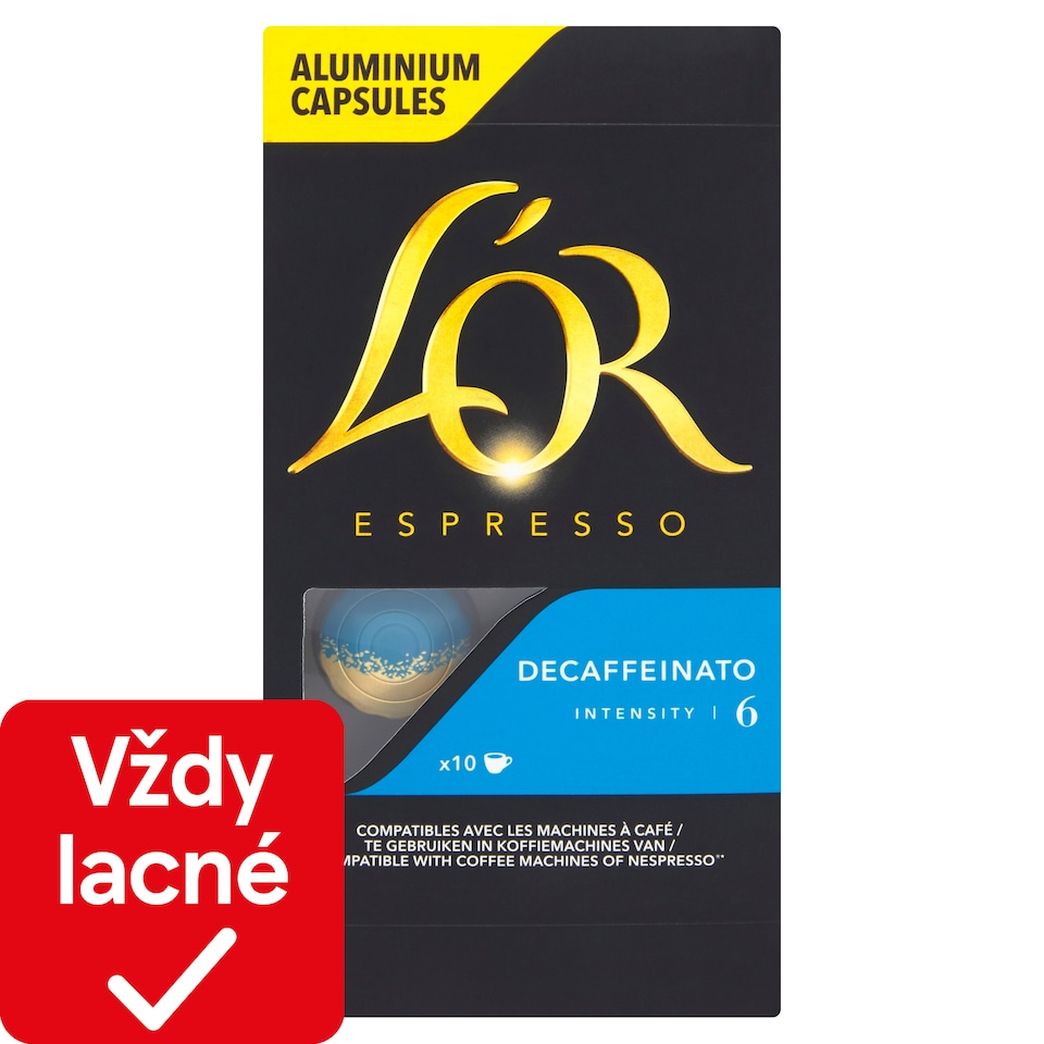 obrázok 1 z L'OR Espresso Decaffeinato Int. 6 - 10 hliníkových kapsúl kompatibilných s kávovarmi Nespresso® disc