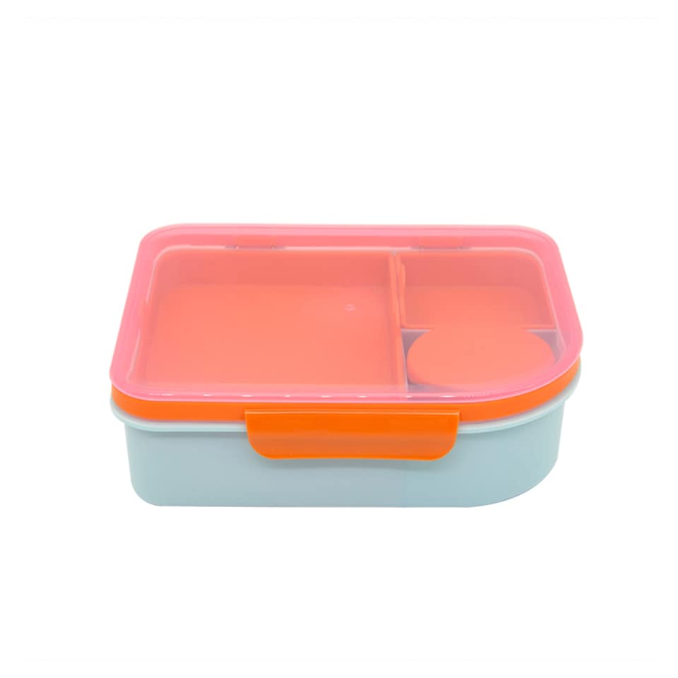 Tesco Design Pink and Orange Bento Lunch Box 1.5L