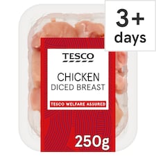 Tesco British Chicken Diced Breast 250g