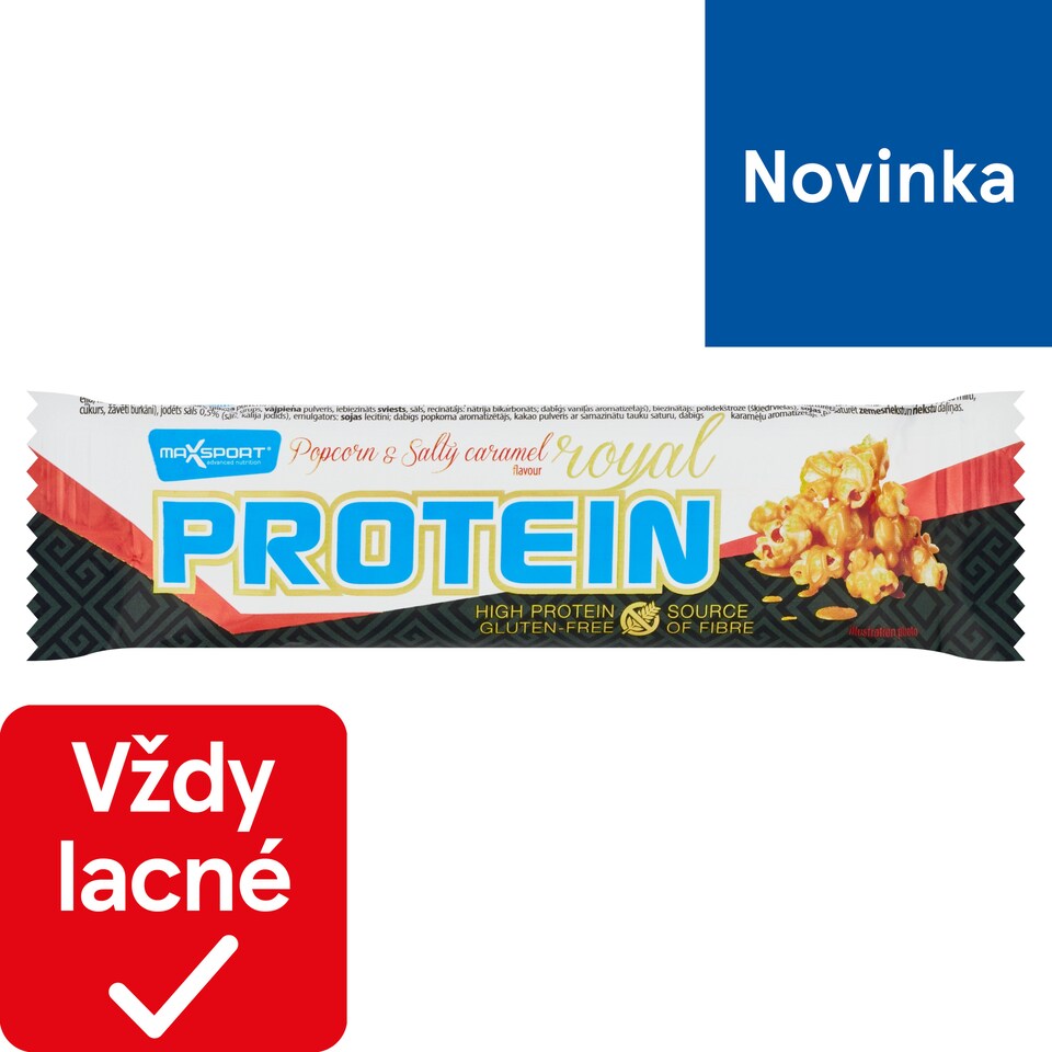 image 1 of MaxSport Royal Protein Bar Popcorn & Salty Caramel Flavour 60 g