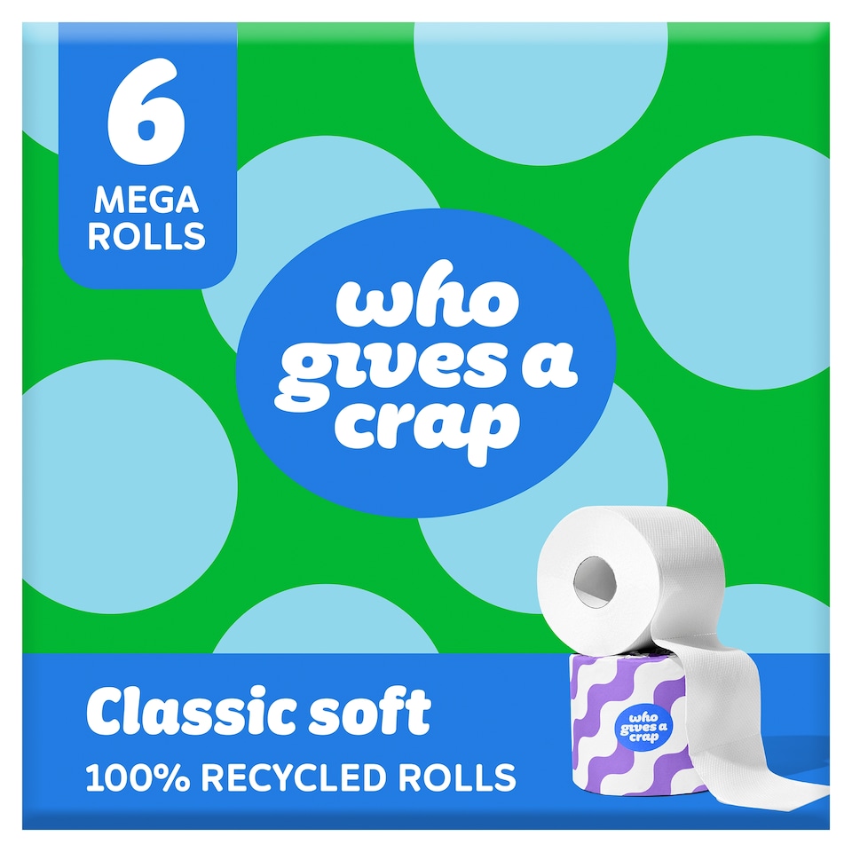 image 1 of Who Gives A Crap Classic Soft Toilet Tissue 6 Mega Rolls