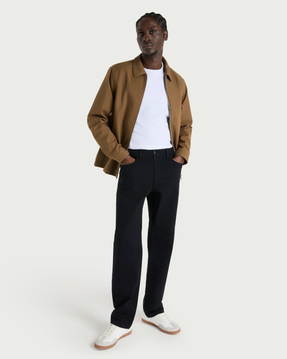 image 1 of F&F Zip Up Collared Jacket in Brown