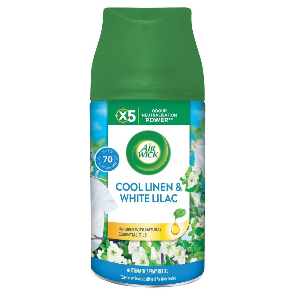 Air Wick Freshmatic Air Freshener Refill Cool Linen & White Lilac 250ml