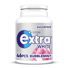 Extra White Bubblemint Sugarfree Chewing Gum Bottle 46 Pieces