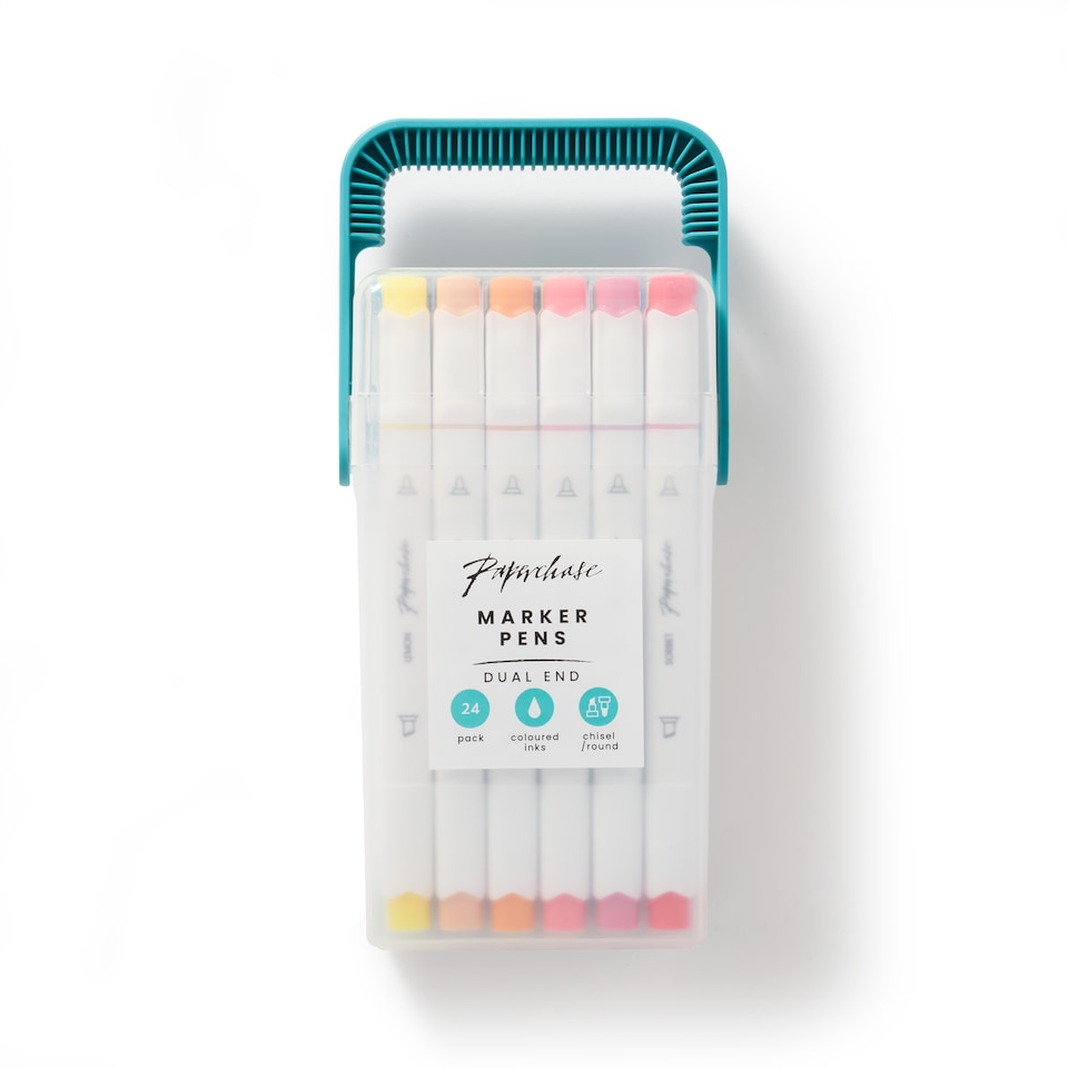 image 1 of Paperchase 24 Dual End Pastel Marker Pens