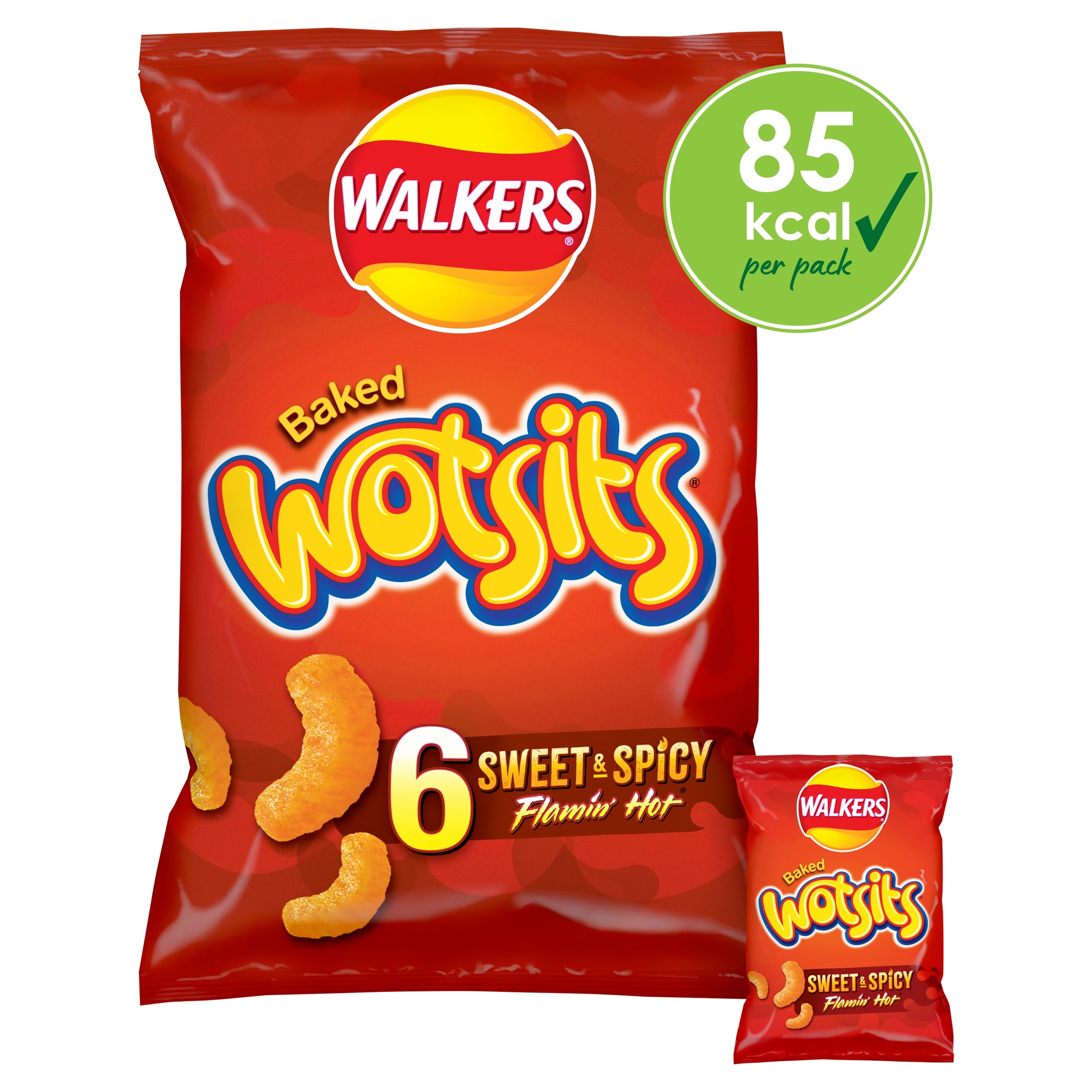 Walkers Wotsits Flamin' Hot Multipack Crisps 6x16g