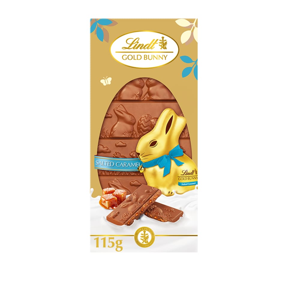 Lindt Gold Bunny Salted Caramel Chocolate Bar 115g