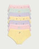 image 1 of F&F Girls 7-Pack Pure Cotton Fruit Print Short Knickers in Multi