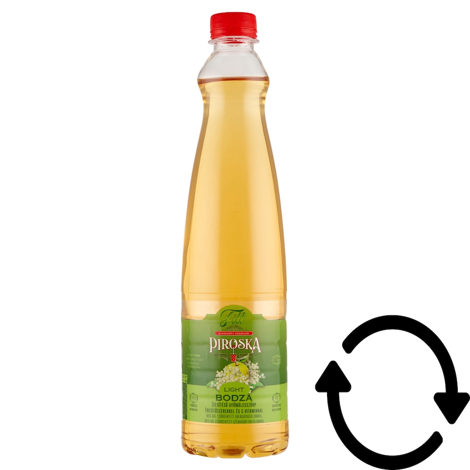 Piroska Fitt Light Elderberry Flavoured Fruit Syrup with Sweeteners and Vitamin C 0,7 l