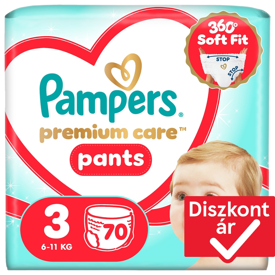 image 1 of Pampers Premium Care Pants Size 3, 70 Diapers, 6kg-11kg