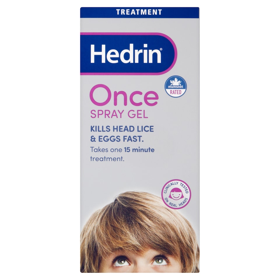Hedrin Once Head Lice Treatment Spray Gel 100ml