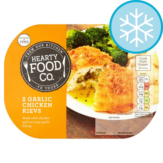 Hearty Food Co 2 Garlic Chicken Kievs 250G Tesco Groceries