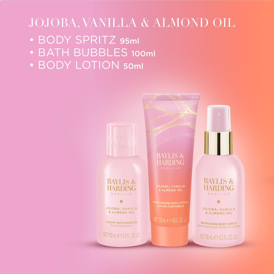 image 1 of Baylis & Harding Jojoba, Vanilla & Almond Pamper Trio Gift Set