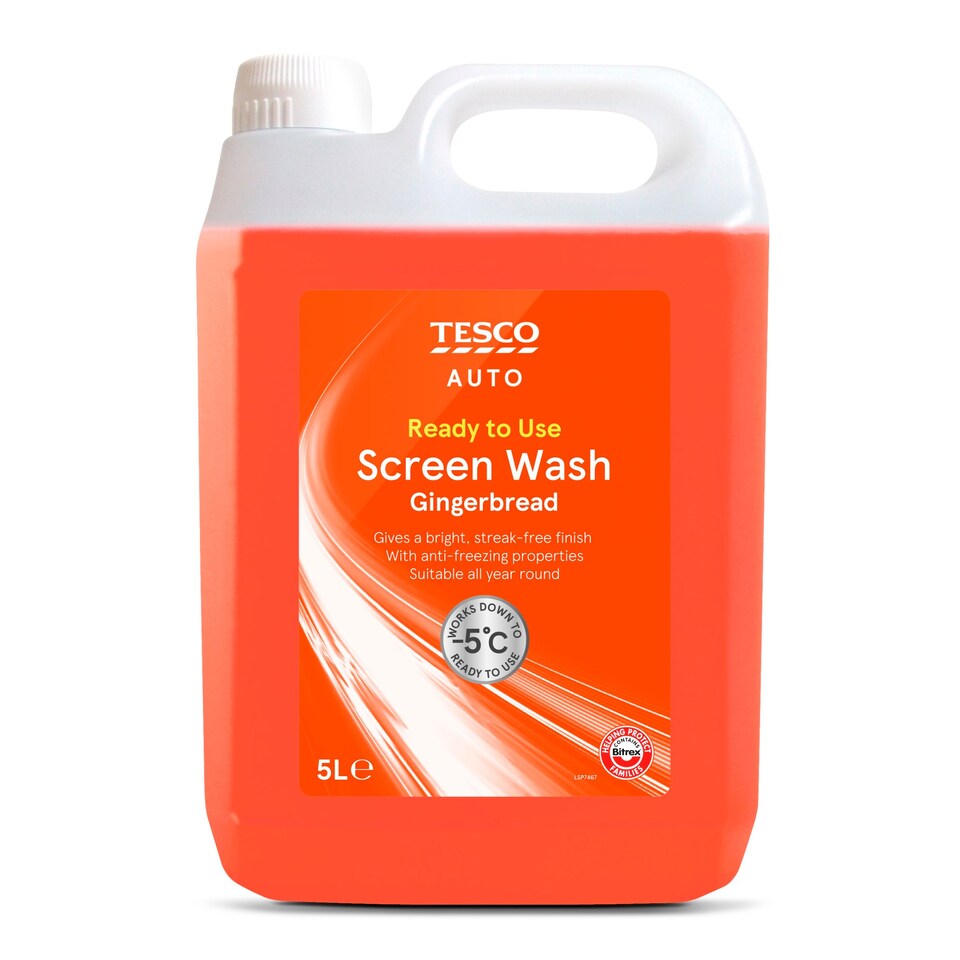 Tesco Gingerbread Screen Wash 5L Tesco Groceries