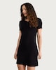 image 1 of F&F CoolEase™ Ribbed Nightdress in Black