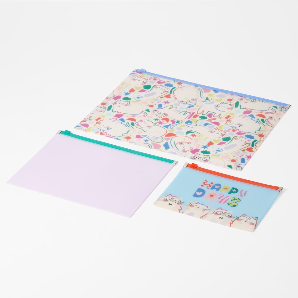 image 1 of Paperchase Terrazzo Cats Set of 3 Wallets