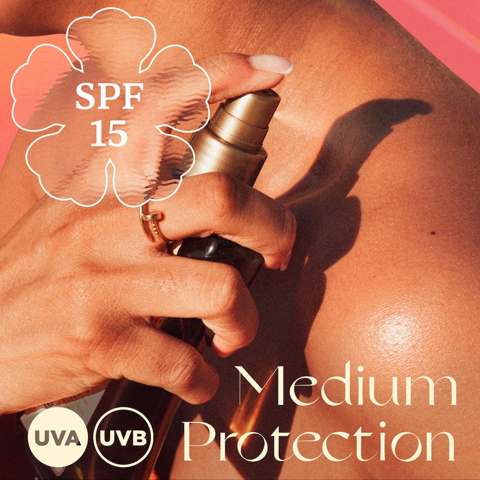 image 1 of Hawaiian Tropic Glowing Protection Sunscreen Dry Oil SPF 15 200ml