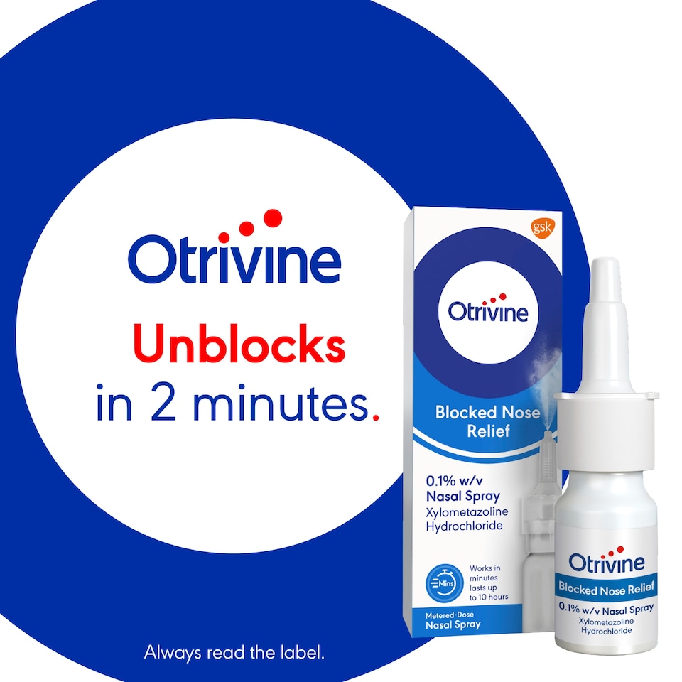 image 1 of Otrivine Blocked Nose Relief Nasal Spray - Metered Dose 10ml