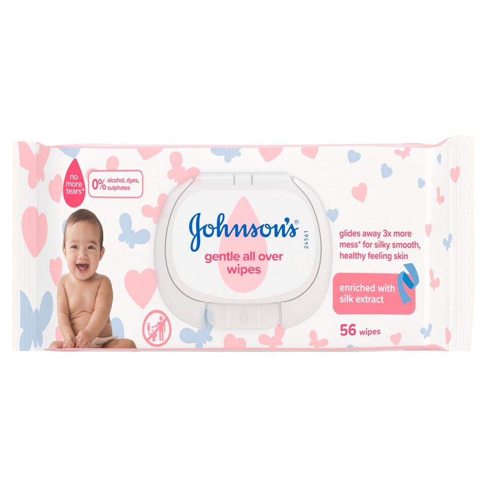 Johnson's Baby Gentle All Over Wipes 56 Pieces