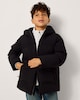 image 1 of F&F Boys Padded Hooded Jacket in Black