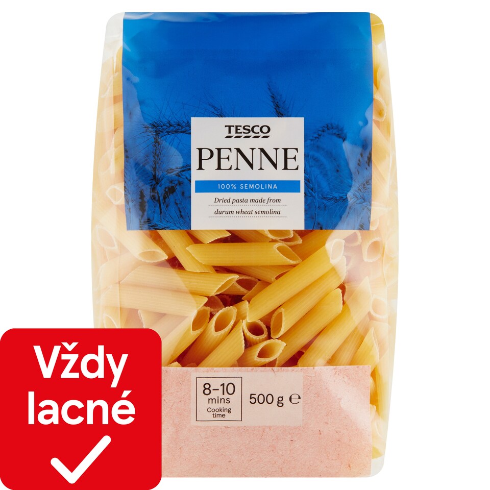 Tesco Penne semolinové sušené cestoviny 500 g