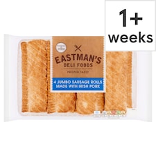 Eastman's 4 Jumbo Sausages Rolls With Irish Pork 320G