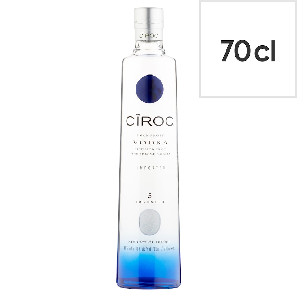 Ciroc Ultra Premium Vodka Bottle 40% Vol 70Cl